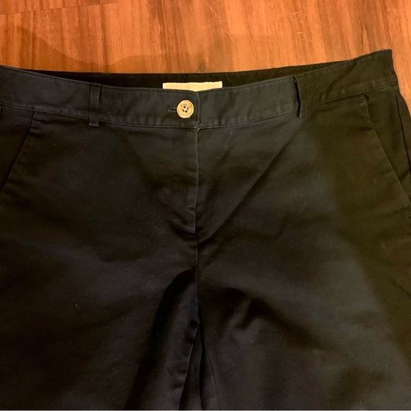 LN MICHAEL KORS RELAXED FIT COTTON BLEND PANTS. GOLD BUTTON & ZIP CLOSURE - Picture 4 of 8